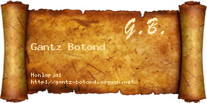Gantz Botond névjegykártya